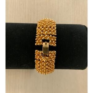 Vintage 1973 Golden Sunset Bracelet Articulated Stamped SARAH